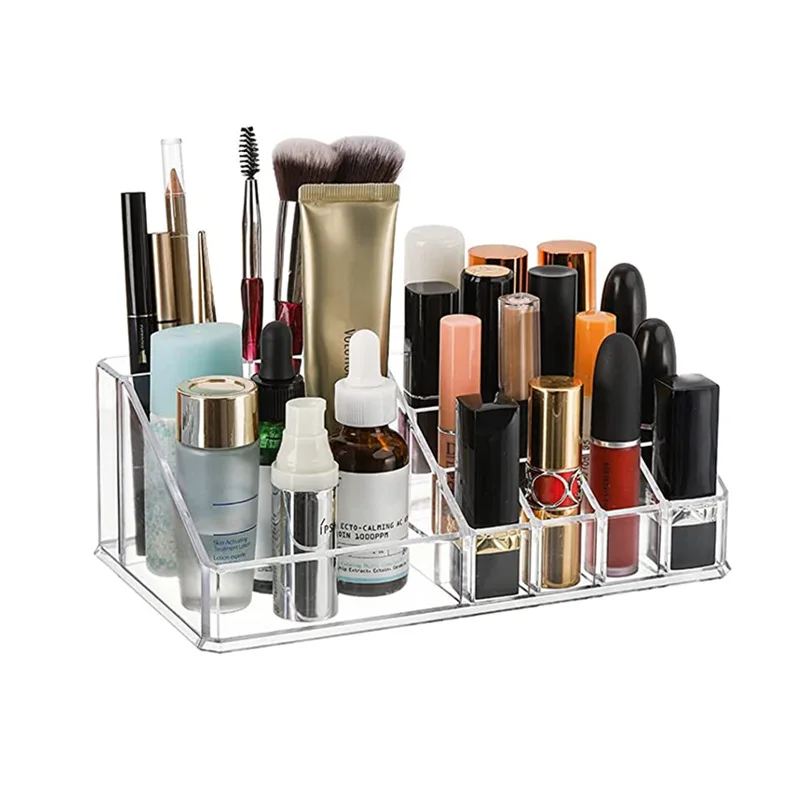 Acrylic Lipstick Organizer Lipstick Holder Lip Gloss Cosmetic Clear Storage Box for Drawer, Vanity, Bathroom 2