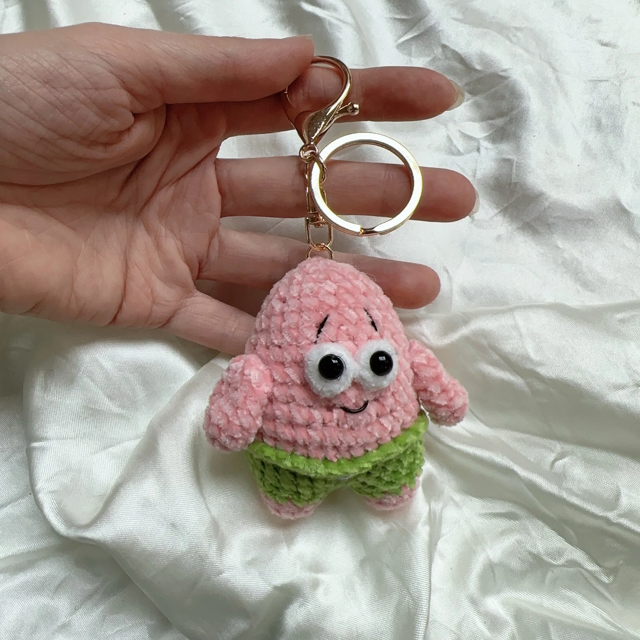 Knitting Supplies Knitting Material Weaving Tools Knitting Craft Supplies Handmade CartoonCute Hand Woven Sponge Doll Weaver Velvet Crochted Small Pendant Starfish Key Chain Creative Car Bag Decoration
