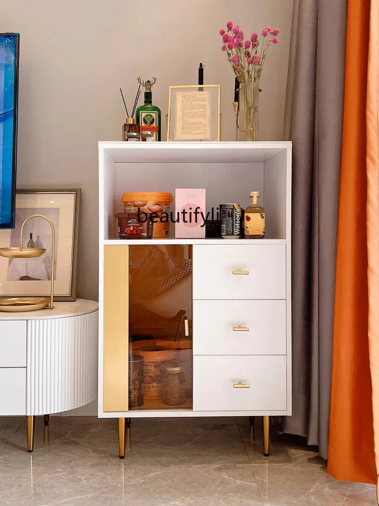 

Nordic Light Luxury Side Cabinet TV Cabinet Unit Floor Cabinet Living Room Designer Small Apartment Side Cabinet