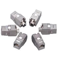10 PCS-CAT.6A Shielded Tool-less RJ45 Keystone Jack, Up-Down Crimp  10Gbps Network Data Connector for Shielded Cable 6