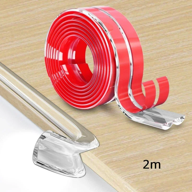 Table Edge Guard Furniture Corner Protector Strip Self Adhesive Transparent for Kids Collision Proof 1/2/3M