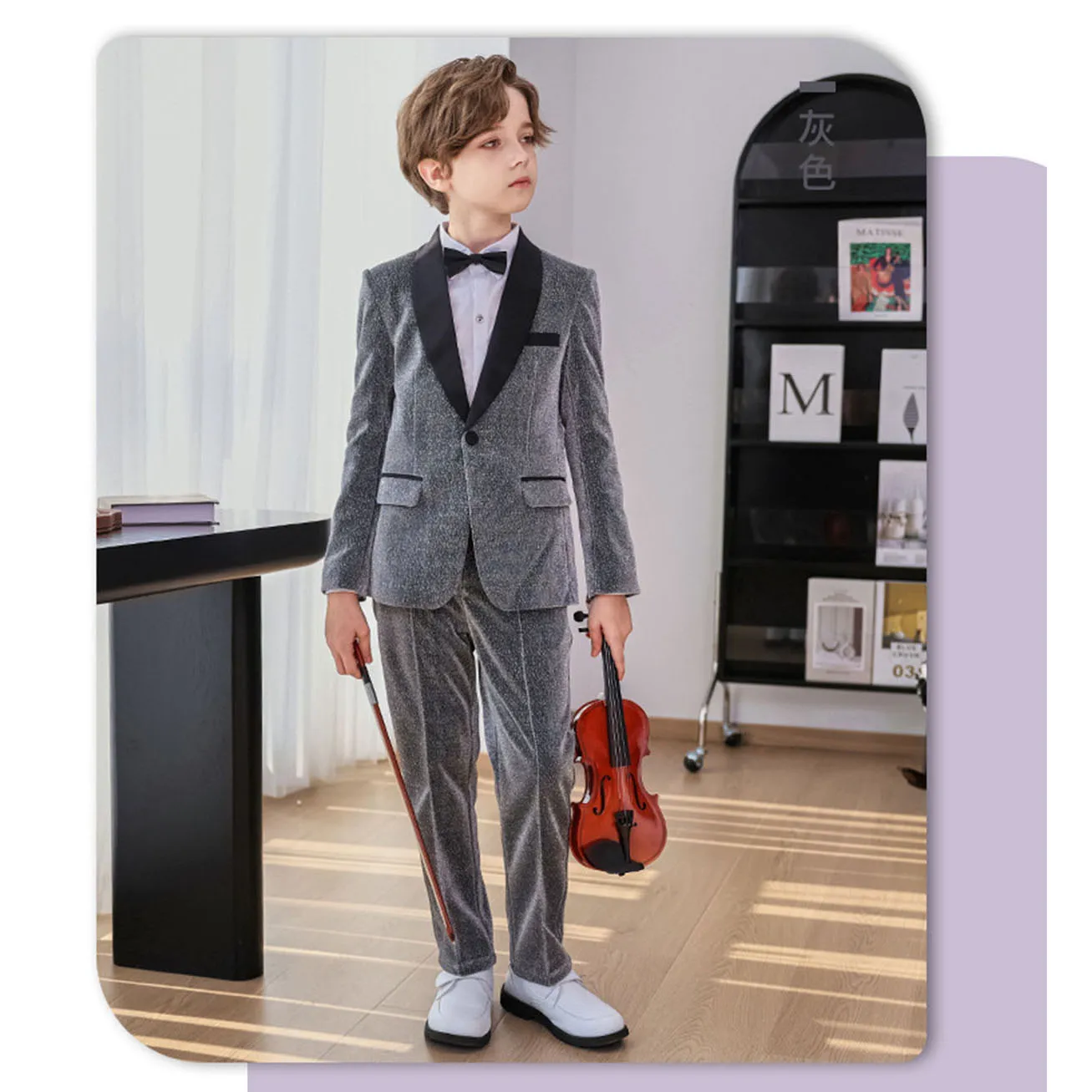 Toddler Classic Boys'Formal Suit Set Kids Formal Outfit Boys Formal Dresswear Vest Set