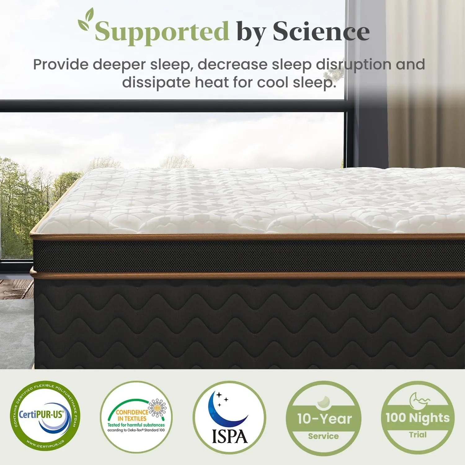 High-Quality Queen Mattress, 14 Inch Plush Hybrid Mattresses with Cool Gel Memory Foam Technology - Fiberglass-Free Design 4