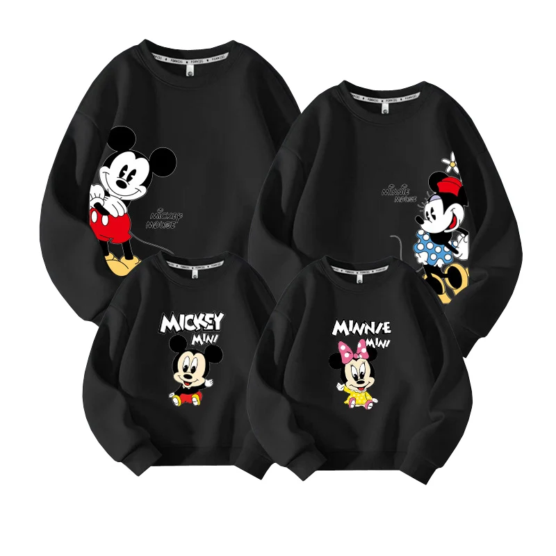 

Spring Family Matching Outfits Mom And Daughter Matching Clothes Mother Kids Mickey Sweatshirt Father Son Tops Family Look