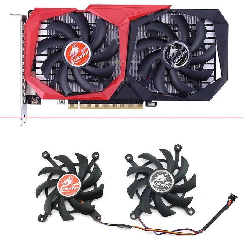 1650 Battle Ax Colorful 1650s 2pcs NEW 85MM 4PIN 12V Cooling Fan