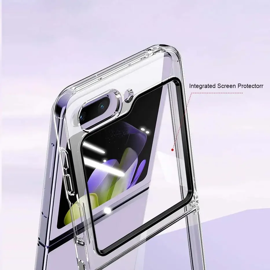Clear Shockproof Bumper Hard Case with Screen Protector Film