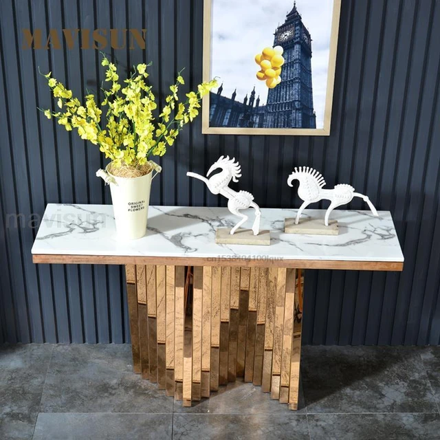 Nordic Marble Console Table For Home Furniture Living Room Entryway Table  Creative Light Luxury Upscale Household Entrance Table - AliExpress