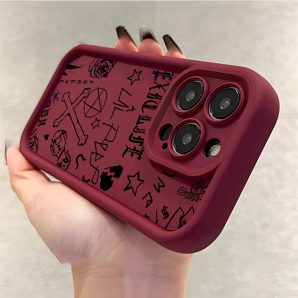 Lil Peep Hellboy Themed Phone Case - Artistic Ladder Design Cover