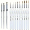 Yutiars Miniature Painting Drybrush Set, Wooden Detail Paintbrushes, Dome Stencil Palette Brushes, Acrylic Texture Painting Tool 6