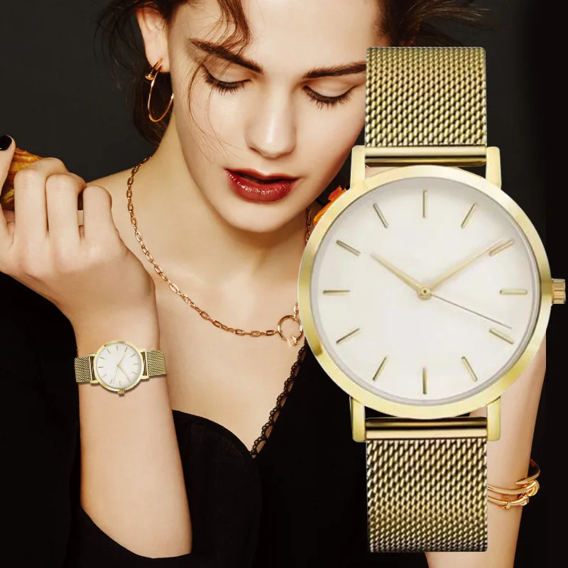 

Sdotter 2023 New Luxury Watch For Women Rose Gold Round Dial Stainless Steal Mesh Belt Ladies Fashion Quartz Wrist Watches Reloj