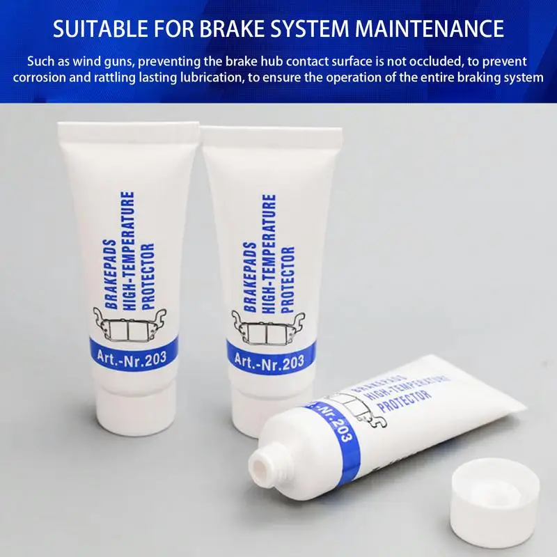 Brake Pads Grease Brake Grease Lubricant Fluids 15g Wide Temperature Range Automotive Assembly Lubricants Stable