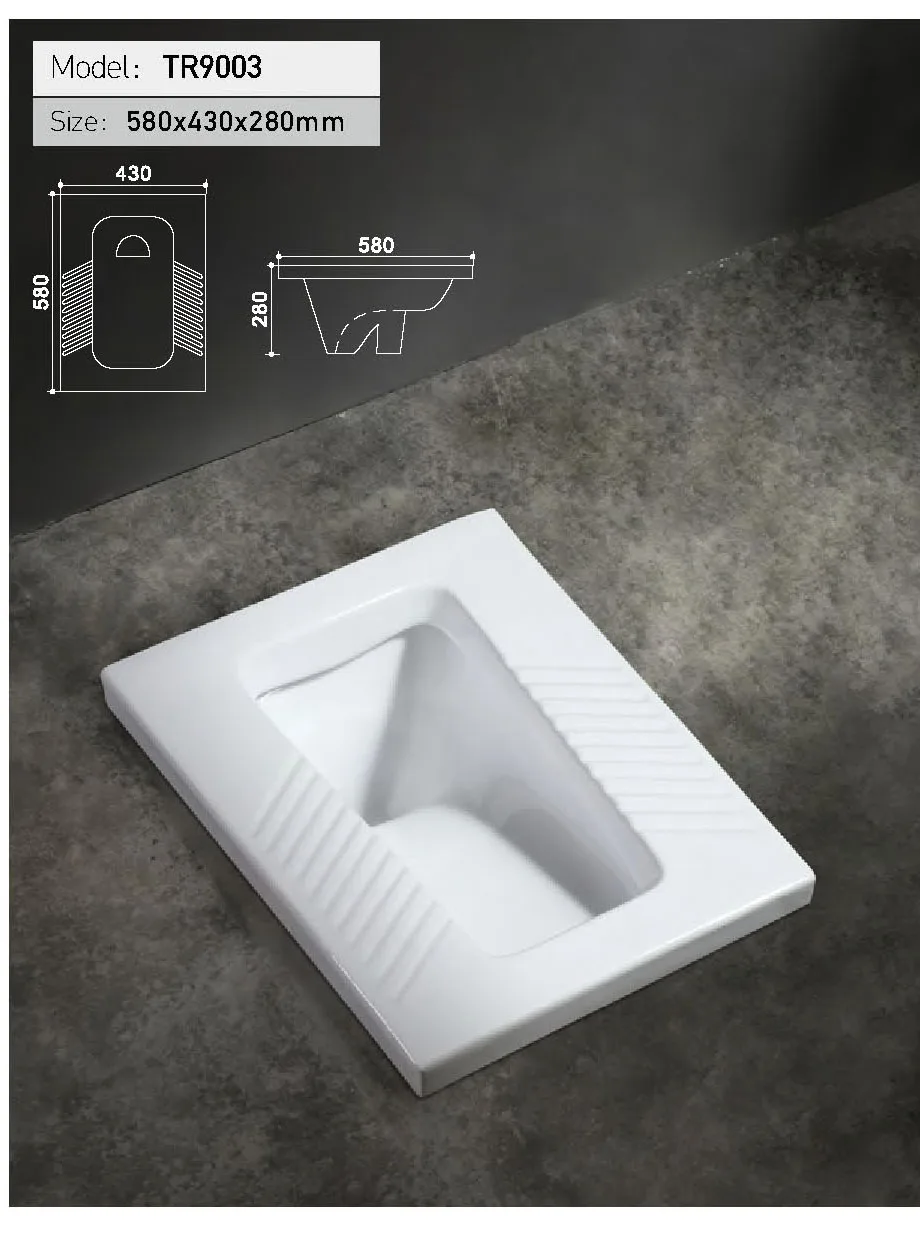 Hot Sale Bathroom Ceramic Squatting Pan Toilet Ceramic Flush Toilet Pan
