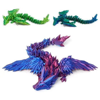 3D Printed Gradient Dragon Snake 1