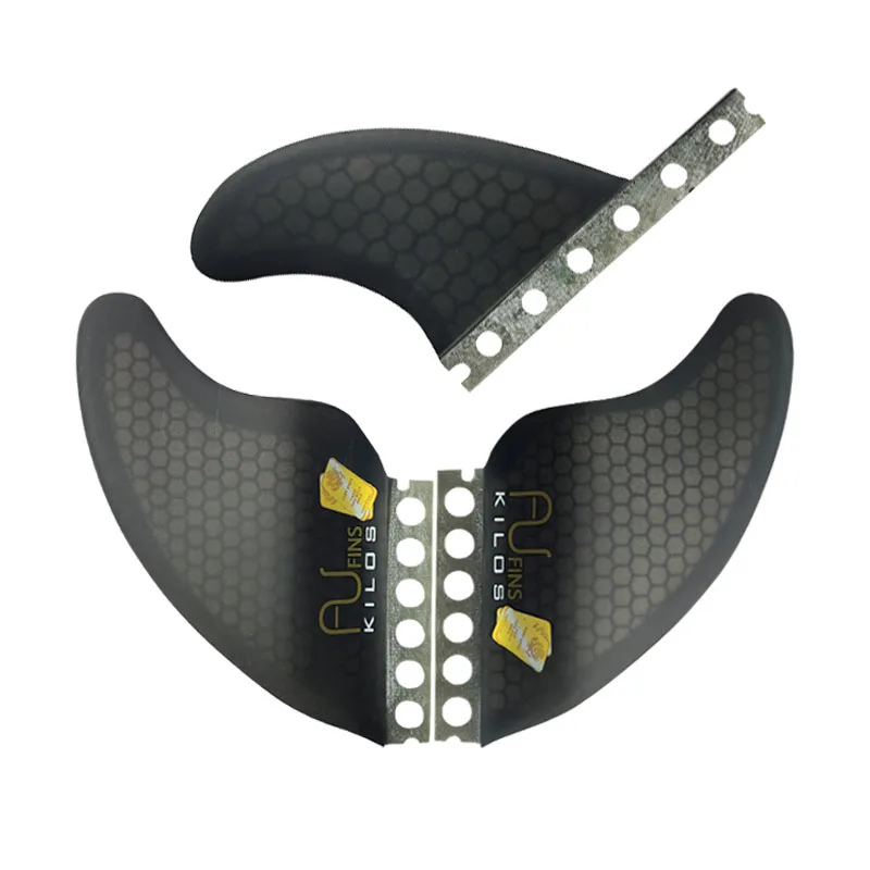 Surfboard Fins Black Fiberglass Honeycomb Construction Surfboard Tail Main Fins Side Fins Dual Enhanced Perfo FUTUER