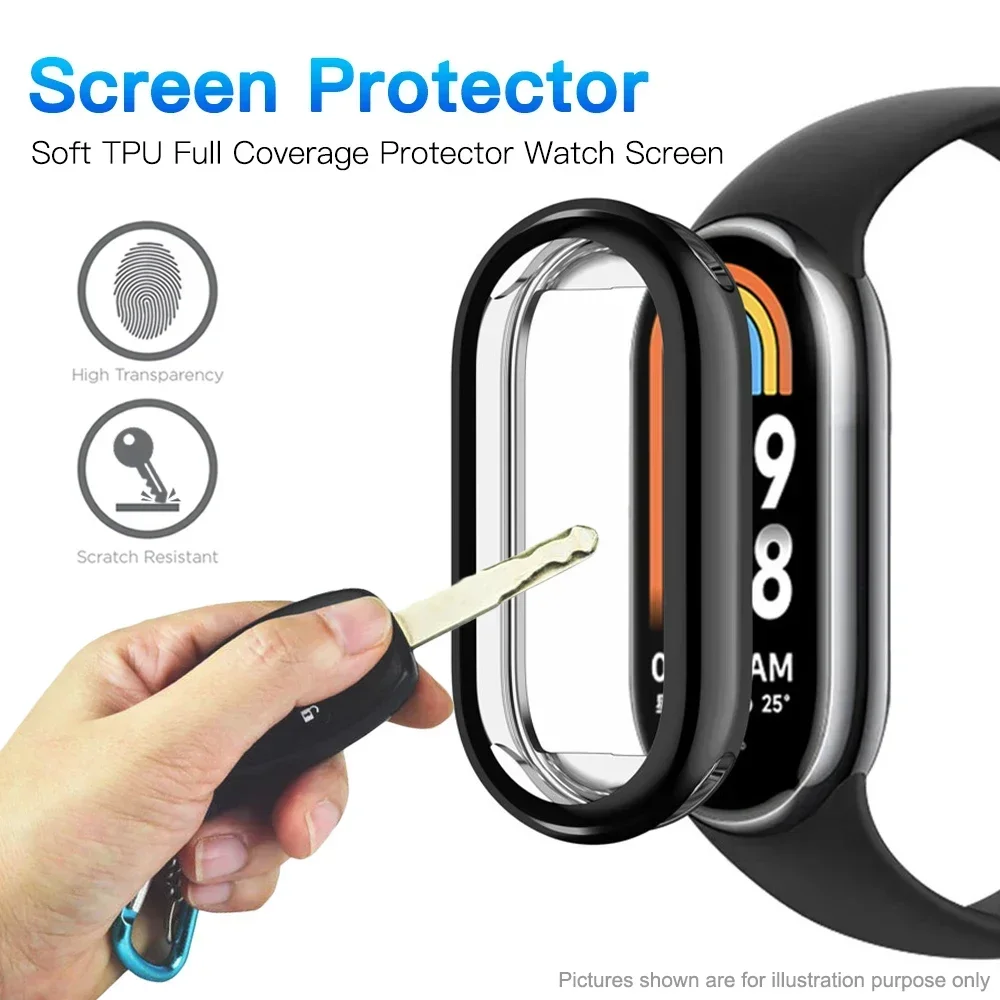 Silicone TPU Smartwatch Screen Protector Frame and Soft Cover Shell