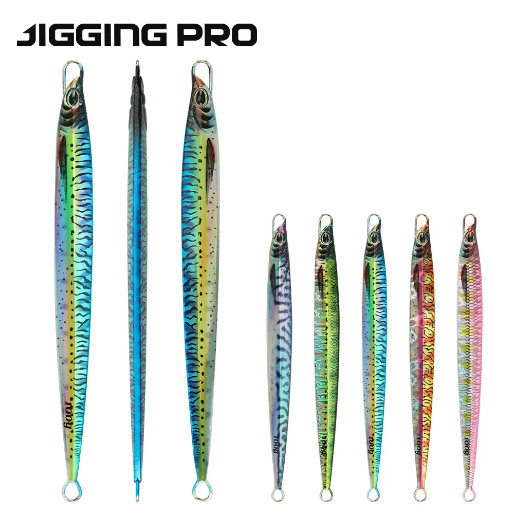 JIGGINGPRO 60g 80g 100g 3D Printing Speed Jig Metal Jigging Lure Fishing  Bait Saltwater Fishing Lure