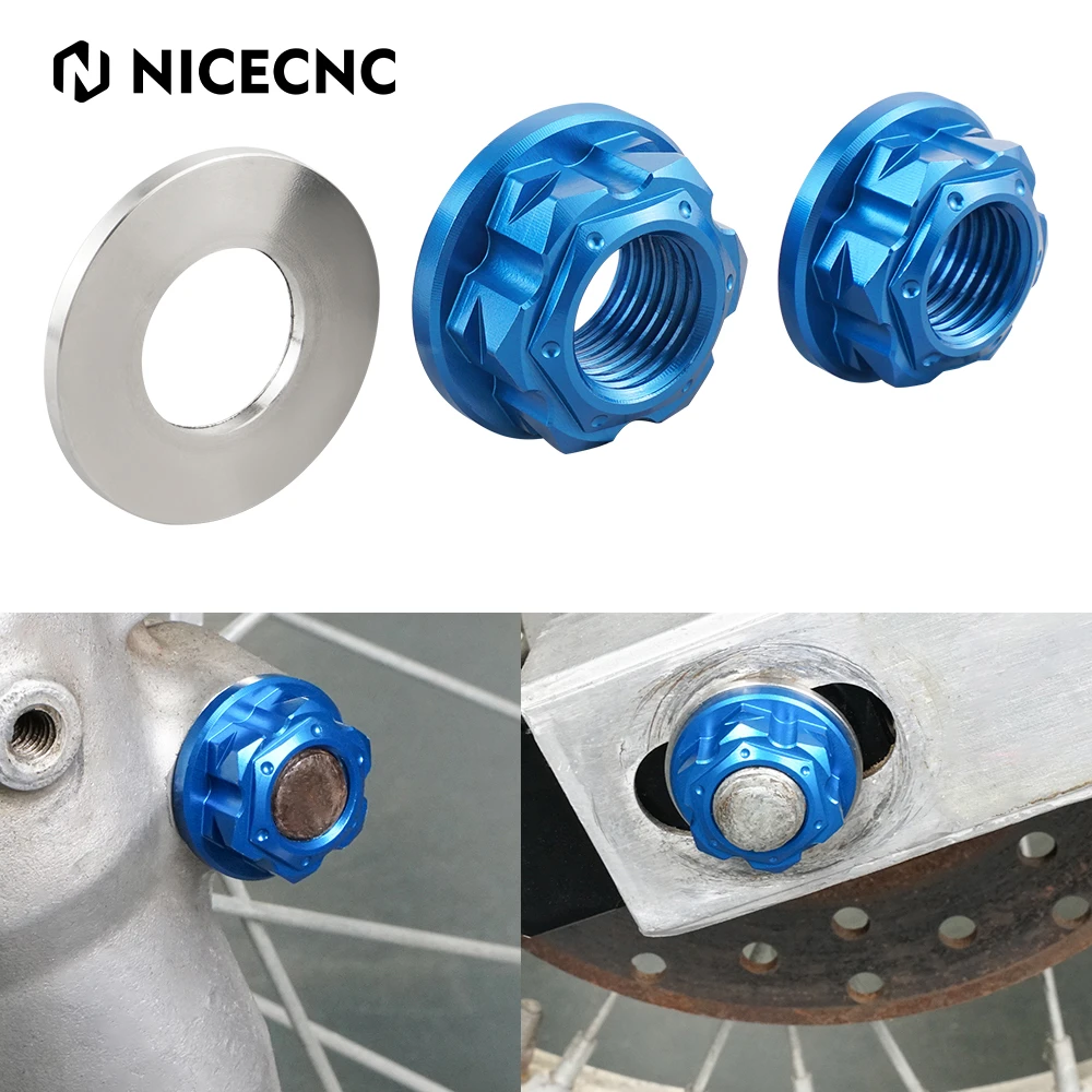NiceCNC Front Rear Wheel Lock Axle Nut For YAMAHA YZ85 YZ 85 2002 2008