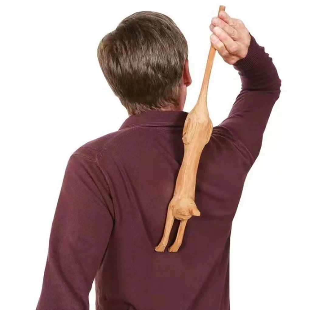 

Cat-Shaped Back Type Wooden Massage Scratching StickScratch Relieves Fun Anti-Itch Therapeutic Durable Creatively