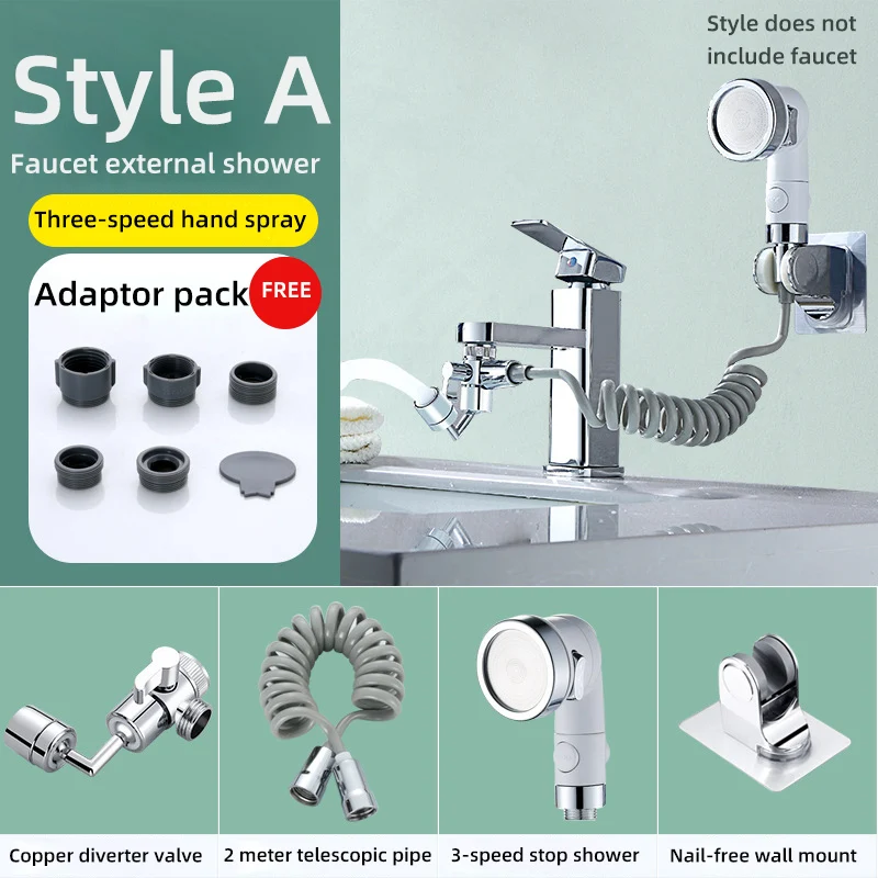 1080 ° universal rotary faucet dual-mode nozzle washbasin kitchen robot arm extension faucet aerator bathroom accessories 6