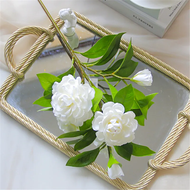 Elegant Camellia Silk Flower Arrangement for Home and Event Decor (58cm)