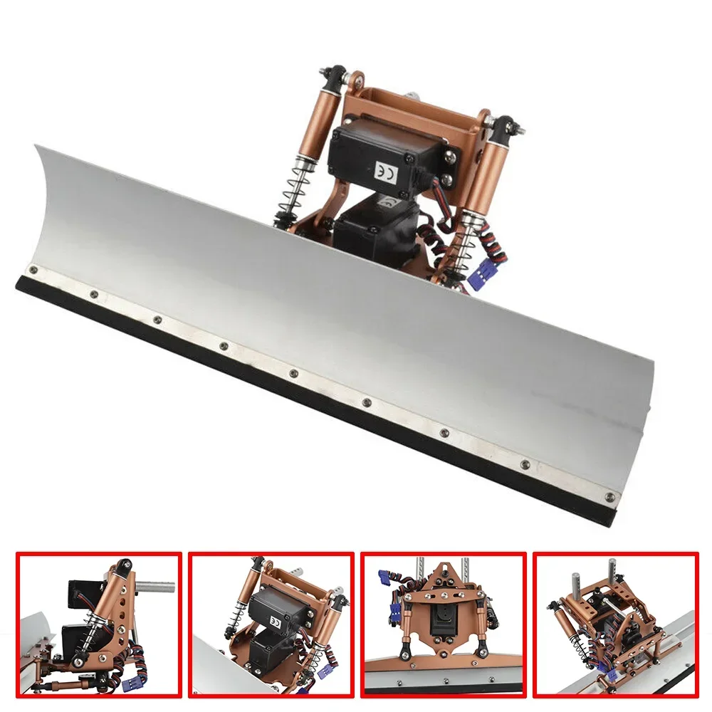 Aluminum Snow Plows Servo Shovel Sand Sweeping Tools for Traxxas TRX4