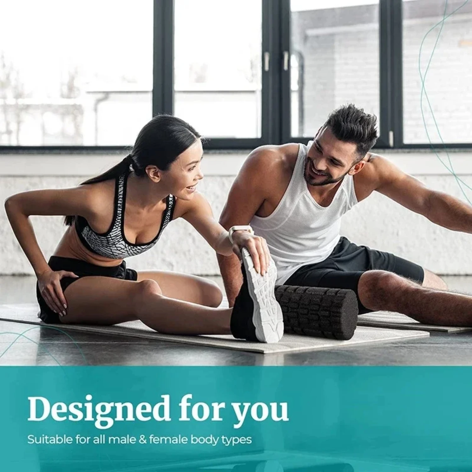 Enhanced Premium High Density Ultimate Muscle Relief Foam Roller-Superior Comfort and Durability-Ideal 33cm Roller for Inten