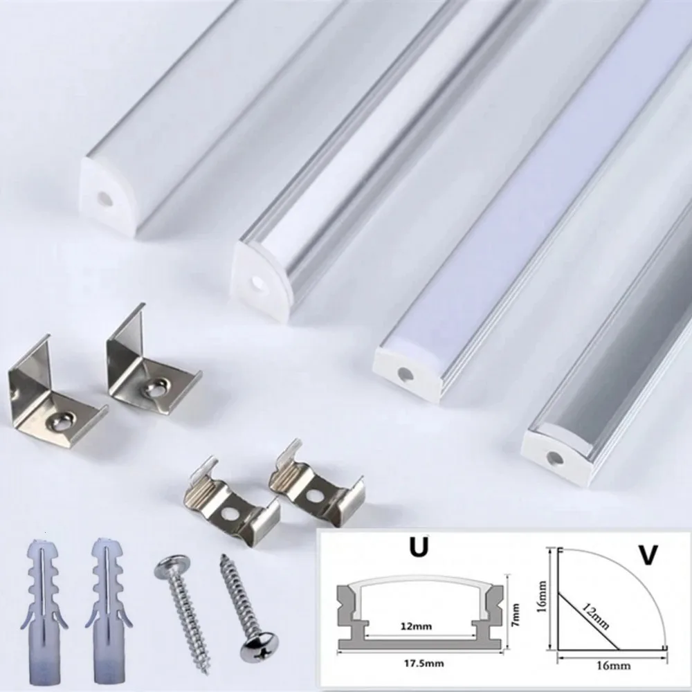 Led Light Led Cabinet Light Led Light Bar Led Aluminum Channel LED Corner Aluminium 50cm Perfil aluminio Profile Channel Holder for LED Strip Light Bar Cabinet sculpt Lamp Kitchen Closet