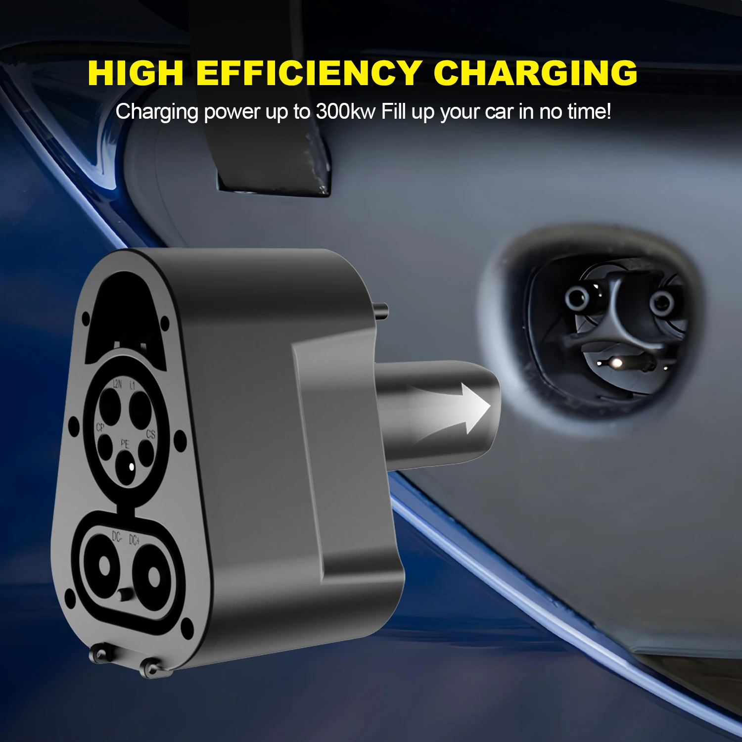 Model 3/X/Y/S Car EV Charger AC DC Fast Adapter CCS1 To TS 250KW Convertor Charging Station COMBO Converter