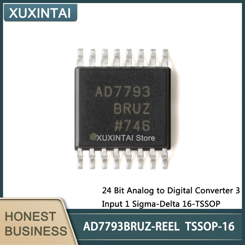 5 Pz/Lotto Nuovo Convertitore Da Analogico A Digitale A 24 Bit Originale Ad7793Bruz-Reel Ad7793Bruz 3 Ingressi 1 Sigma-Delta 16-Tssop