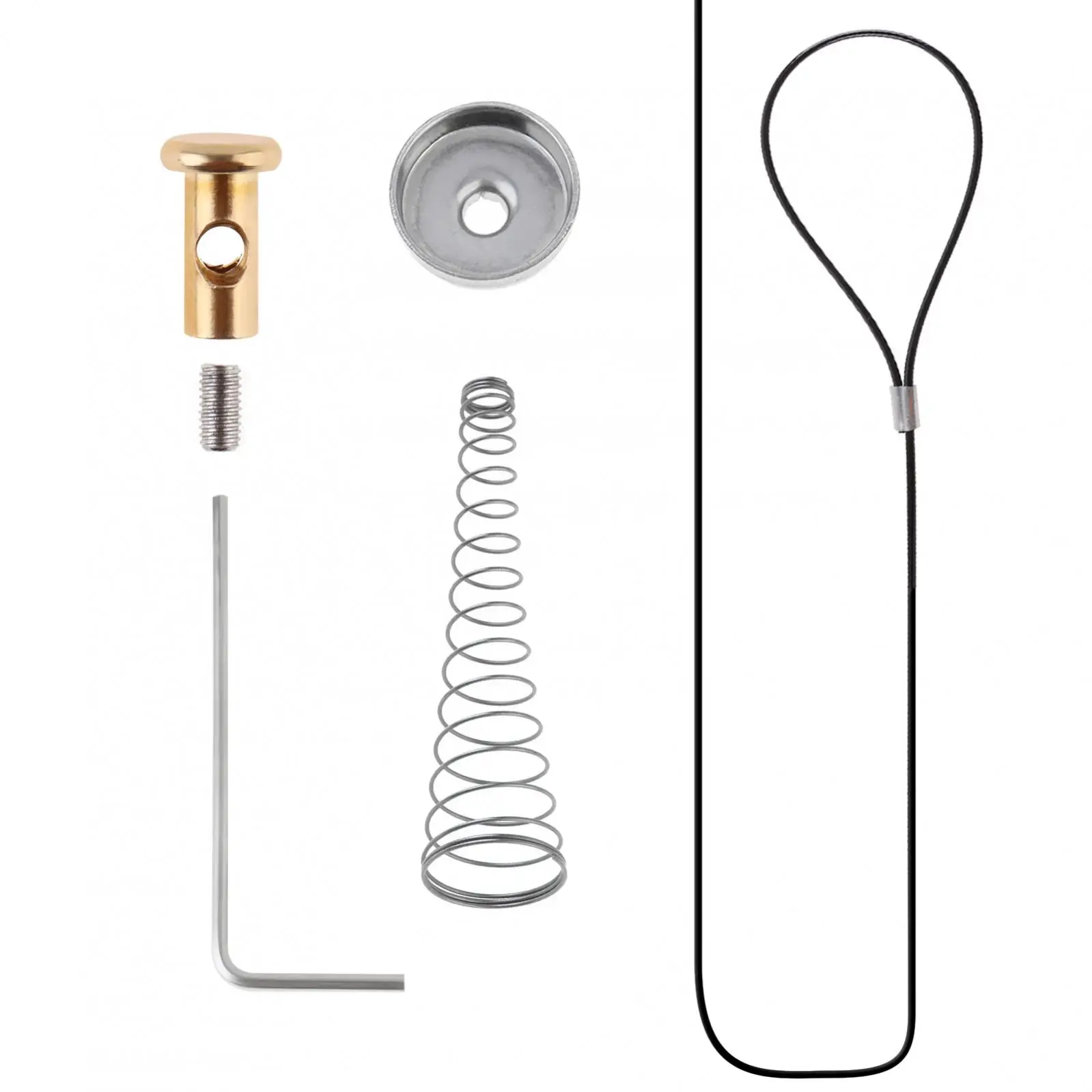 Stainless Steel Spring Gate Latch Cable Pull for Metal Wooden Fence / Garden Door 2 to 6inch Posts with Door Latch Gate Opener door latch
