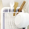 Foldable Dish Drying Rack Folding Household Storage Holder Portable Bowl Tableware Lid Drain Rack Kitchen Accessories Organizer 5