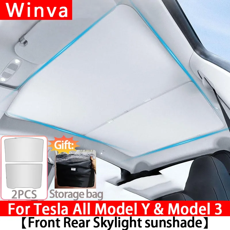 For Tesla New Model Y Juniper & Model 3 Highland 2019-2025 Sunroof Ice Cloth Buc