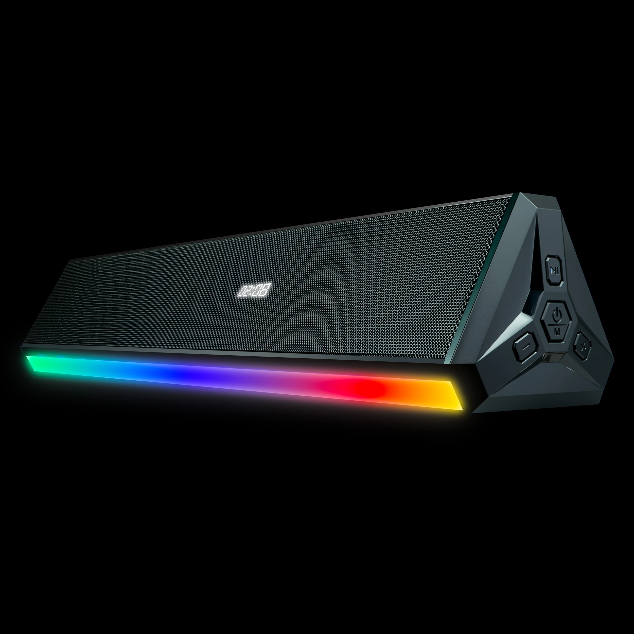 RGB 미니 사운드바 2.0 채널 USB 리모컨 홈 시어터 AUX 입력 RMS 40W 출력