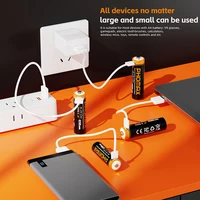 PHOMAX 1.5V Lithium Batteries 4200mWh 1150mWh AA/AAA USB Type-C Li-ion Rechargeable Battery Remote Control Electric Toy Mouse 5