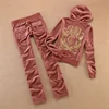 Women's Tracksuit Set Crystal Pattern Jacket and Long Pants Warm Two-Piece Set Casual Women's Outfit 5