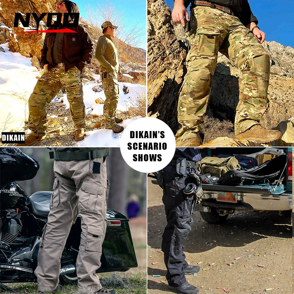 Tactical Set Men's Hunting Training Pants Outdoor Hiking Camouflage Quick Drying Anti Tear Outdoor Sportswear multicam pants