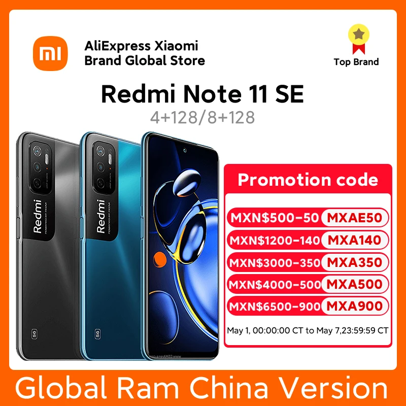 

Смартфон Redmi Note 11 SE, телефон с глобальной прошивкой, экран 6,5 дюйма, 90 Гц, Восьмиядерный, 700 мАч