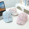 Baby Girls Baseball 2024 Summer School Cartoon Flowers Children Outdoor Kids Caps for 2-8Years Adjustable Sports Hats Cotton 1