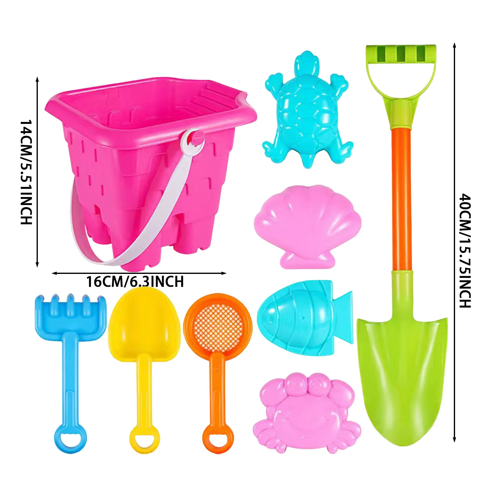 12er Set Strandeimer Mit Schaufeln Für Garten Und Park_voghion.com