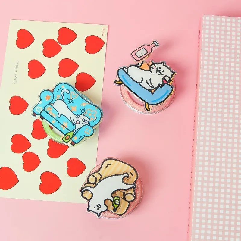 

HaDoii Cute Cat Magnet Finger Ring Grip tok for Apple Android Portable Universal Smartphone Mobile Cell Phone Holder Stand