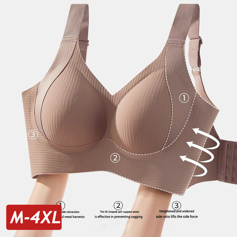 1/2PCS Women's Large Size Seamless Bras Full Cup Wireless Soft Sleepwear Female Solid Color Brassiere Push Up Sexy Lingerie