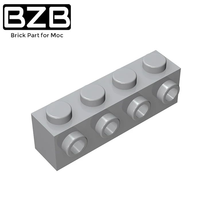 BZB MOC 10 шт. 30414 модифицированный кирпич 1x4 с шипами на боковой стороне совместимые