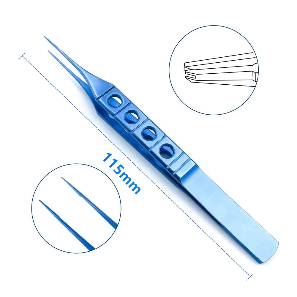 

Titanium Straight Forceps Colibri Toothed Forceps Ophthalmic Forcep with tooth dental Forcep 85mm/115mm Eye Surgical Instrument