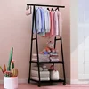 Simple Clothes Hanger, Hat Rack, Floor Mounted Clothes Rack, Triangular Folding Bedroom, Household, Indoor Hanging Bag, Clothes 2
