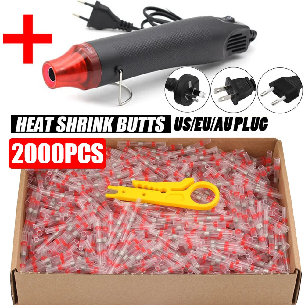 300W Electrical Mini Heater Gun Handheld Hot Air Gun with 328PCS Heat  Shrink Butt for DIY Craft Embossing Shrink Wrapping PVC - AliExpress
