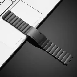Premium 22mm Stainless Steel Watch Bracelet Strap for OPPO Watch 4 Pro (Black)