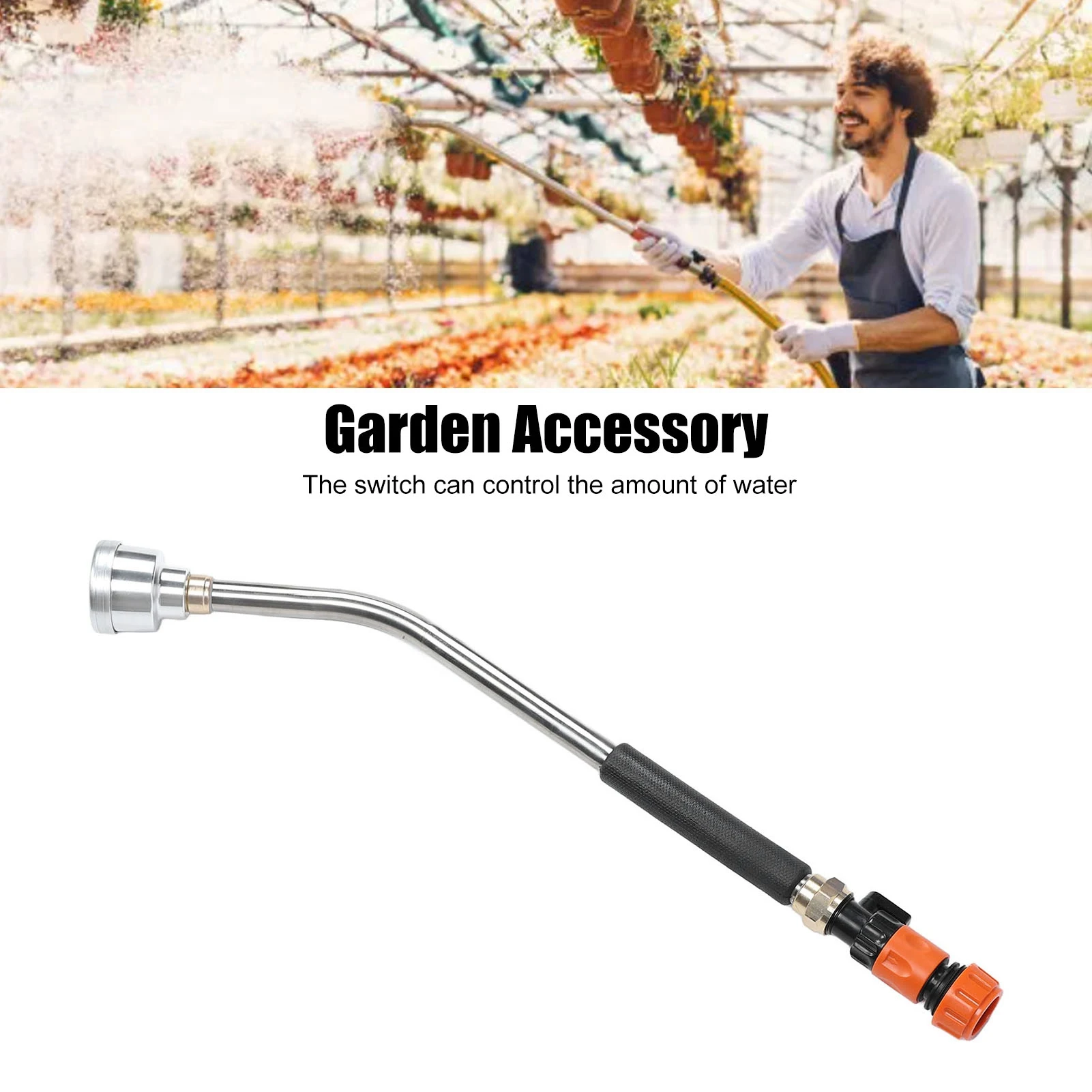 Garden Hose Watering Wand Nozzle Sprayer adjustable water nozzle for Plants and Lawn