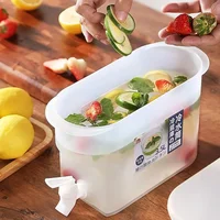 Distributeur d'eau de réfrigérateur avec couvercle, bouilloire d'eau potable, bouteille froide, couvercle de jus, boisson domestique, stockage de lait 3