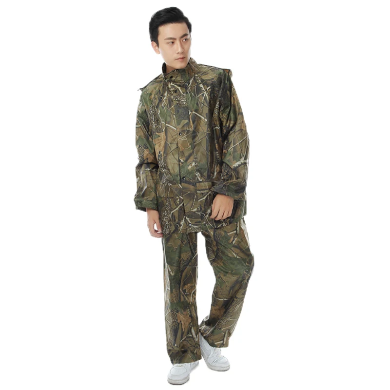 Camouflage Durable And Waterproof Raincoat &ndash; Reliable Against Rain And Wind Durable Materials Maple leaf camouflag Free Size