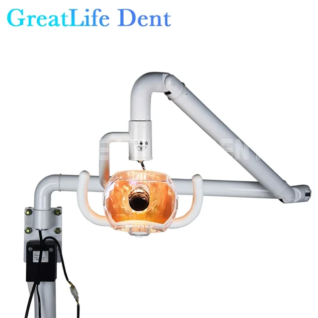 GreatLife Dent Dental Chair Square 120cm Lamp Wall Mounted Dental Operating Light Dental Surgical Halogen Light